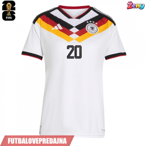 Lacne Ženy Futbalové dres Nemecko Jamal Musiala #10 MS 2026 Krátky Rukáv - Domáci